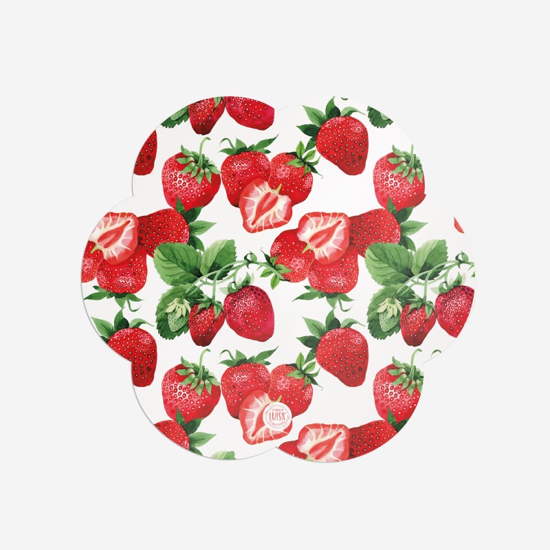 Sottopiatti “Fragole”, Collezione Frutta - Le Tavole di Luisa