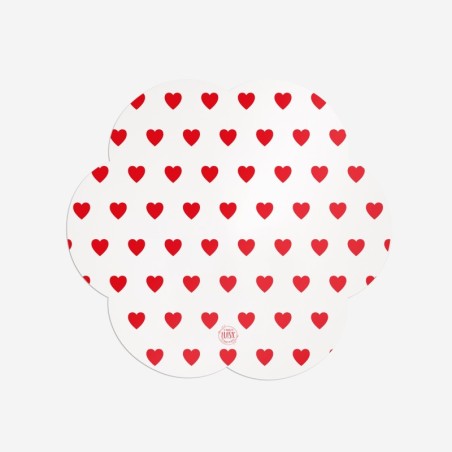 Sottopiatti “Mini-cuori” rossi, Collezione Sottopiatti - Le Tavole di Luisa