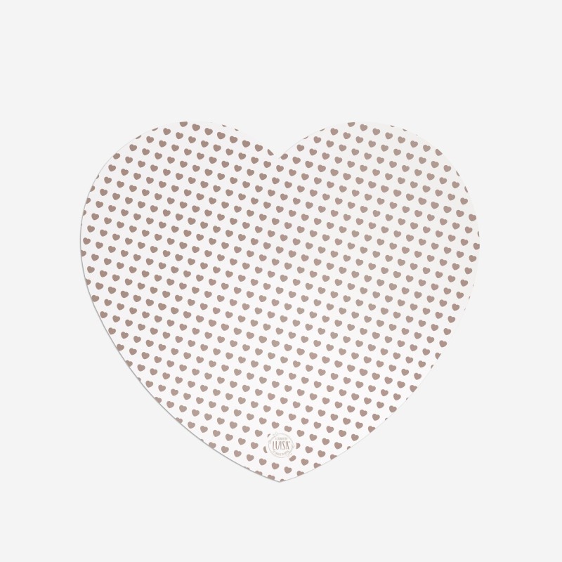 Sottopiatti “Mini-cuori” beige, Collezione Love - Le Tavole di Luisa