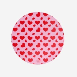 Sottopiatti “Cuori rossi su rosa”, Collezione Love - Le Tavole di Luisa
