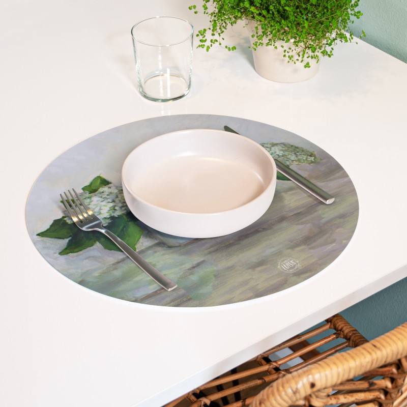 Sottopiatti “Ortensie Dipinte”, Collezione Fiori - Le Tavole di Luisa