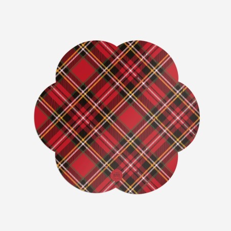 Sottopiatti “Tartan Rosso e Nero”, Collezione Montagna - Le Tavole di Luisa