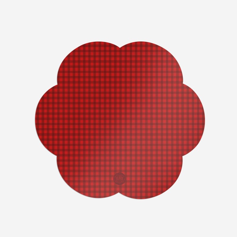 Sottopiatti “Mini Tartan Rosso”, Collezione Montagna - Le Tavole di Luisa