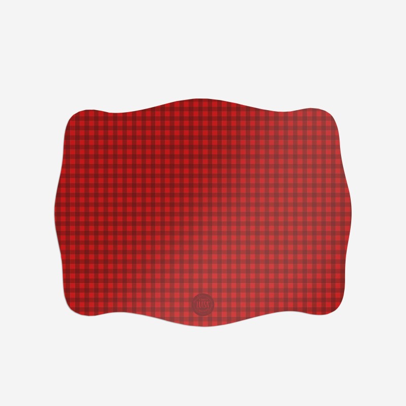 Sottopiatti “Mini Tartan Rosso”, Collezione Montagna - Le Tavole di Luisa