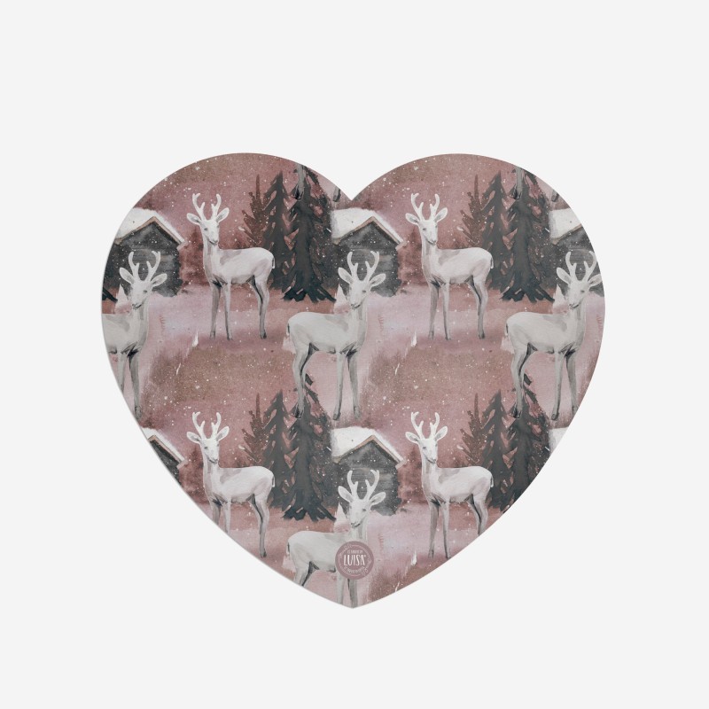 Sottopiatti “Renne Romantiche”, Collezione Natale - Le Tavole di Luisa
