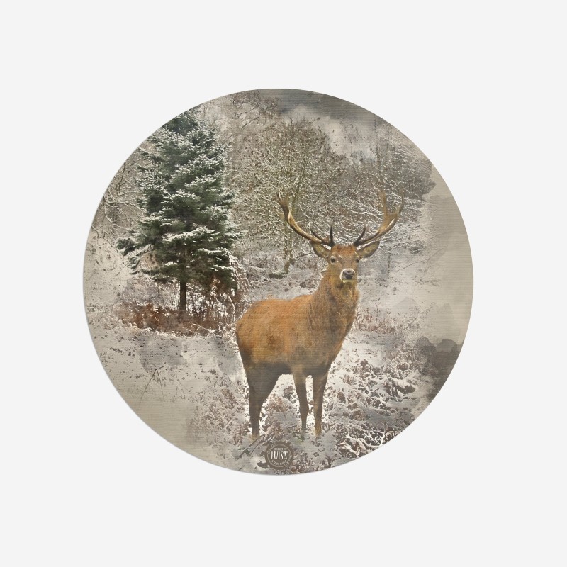 Sottopiatti “Cervo e Neve”, Collezione Montagna - Le Tavole di Luisa
