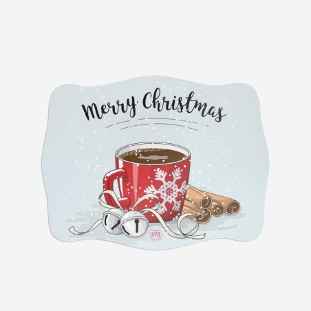 Sottopiatti “Tazza Merry Christmas”, Collezione Natale - Le Tavole di Luisa