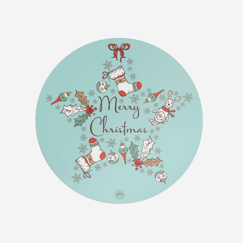 Sottopiatti “Stella Merry Christmas”, Collezione Natale - Le Tavole di Luisa