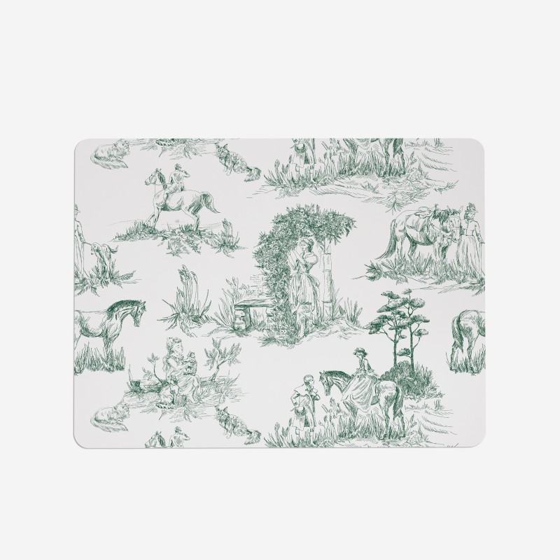 Sottopiatti “Toile di Jouy verde”, Collezione Decorativo - Le Tavole di Luisa