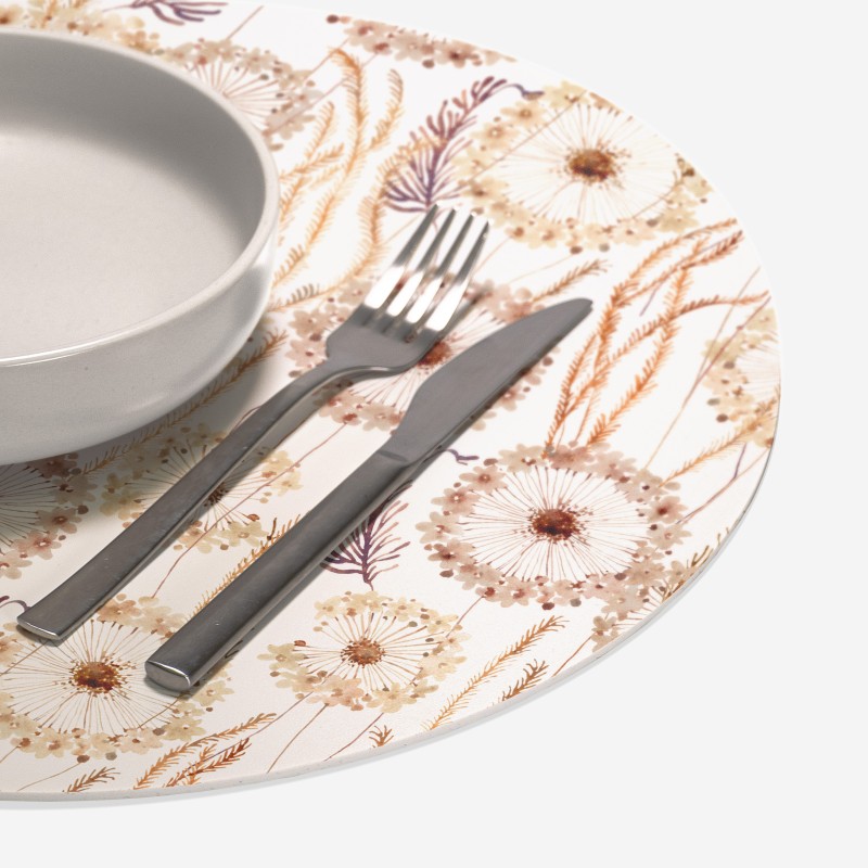 Sottopiatti “Soffioni”, Collezione Fiori - Le Tavole di Luisa