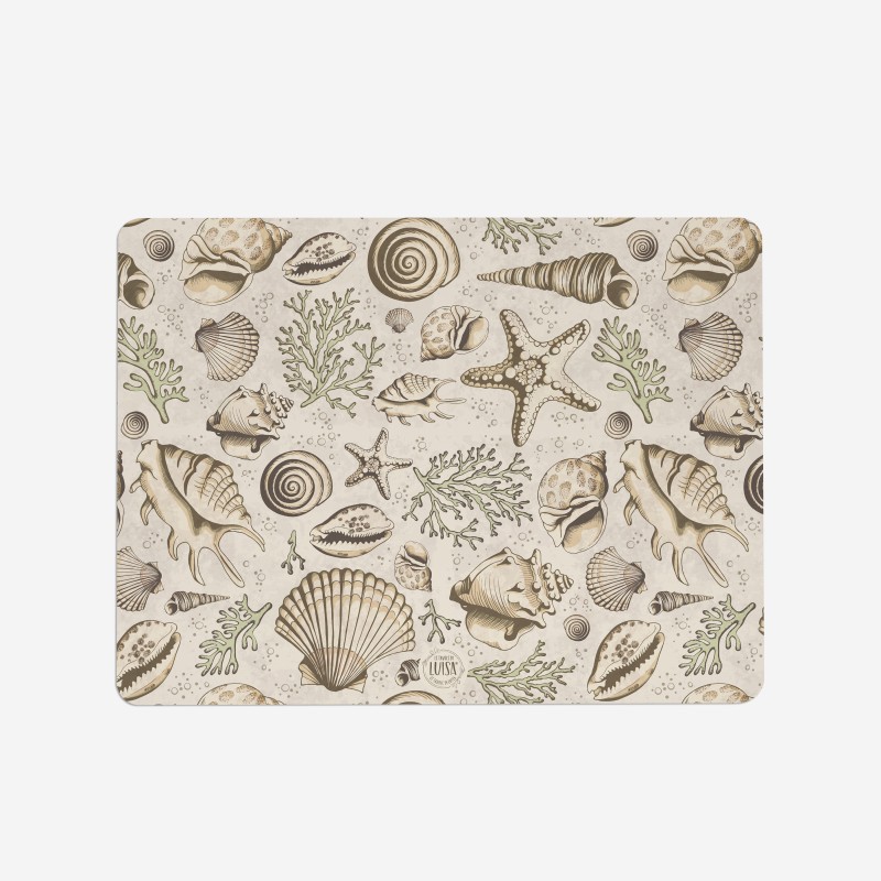 Sottopiatti “Conchiglie Marine”, Collezione Mare - Le Tavole di Luisa