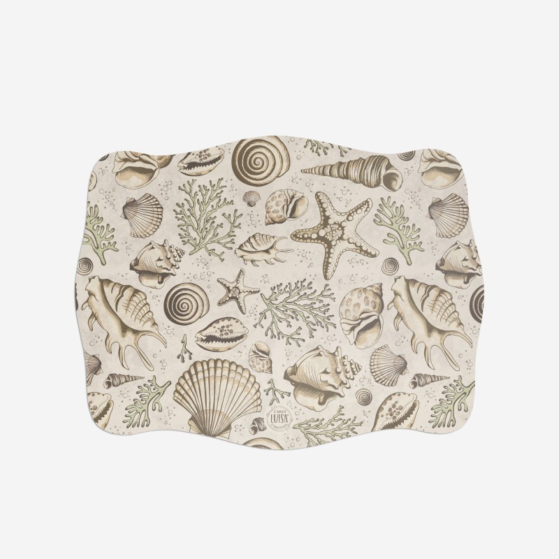Sottopiatti “Conchiglie Marine”, Collezione Mare - Le Tavole di Luisa