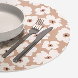 Sottopiatti “Fiori beige”, Collezione Fiori - Le Tavole di Luisa