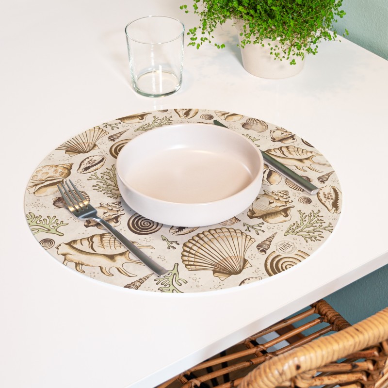 Sottopiatti “Conchiglie Marine”, Collezione Mare - Le Tavole di Luisa