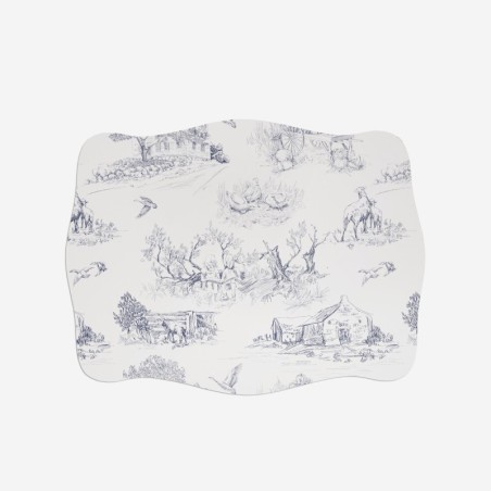Sottopiatti “Toile di Jouy campagnolo blu”, Collezione Decorativo - Le Tavole di Luisa
