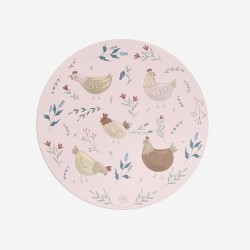 Sottopiatti “Galline rosa”, Collezione Pasqua - Le Tavole di Luisa