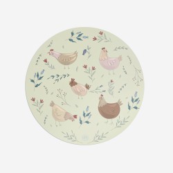 Sottopiatti “Galline verdi”, Collezione Pasqua - Le Tavole di Luisa