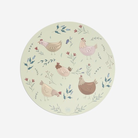 Sottopiatti “Galline verdi”, Collezione Pasqua - Le Tavole di Luisa