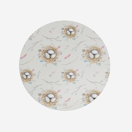 Sottopiatti “Uova e piume”, Collezione Pasqua - Le Tavole di Luisa