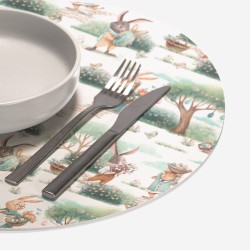 Sottopiatti “Coniglietti in giardino”, Collezione Pasqua - Le Tavole di Luisa