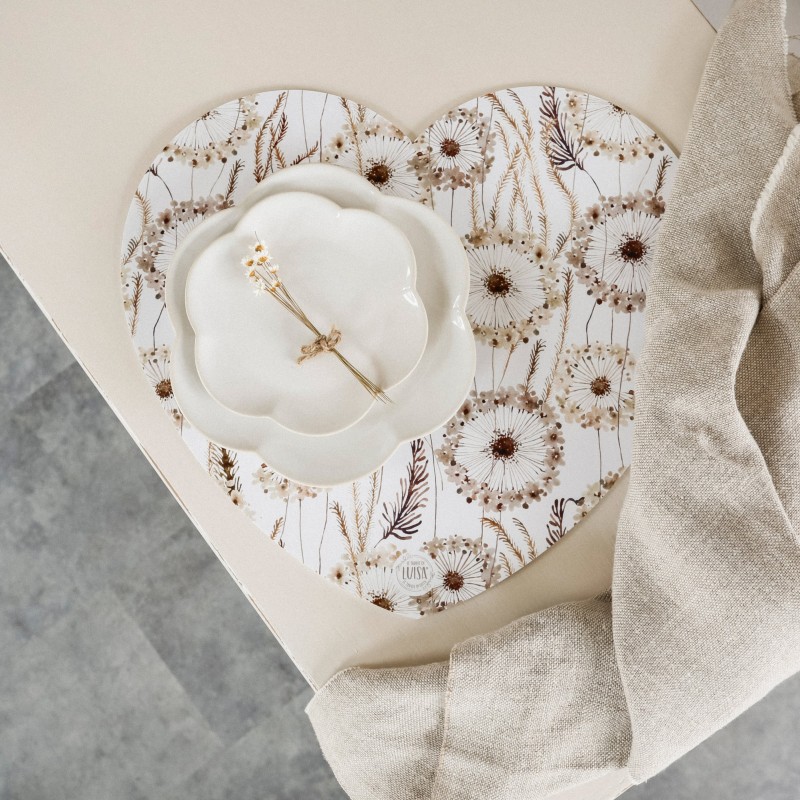 Sottopiatti “Soffioni”, Collezione Fiori - Le Tavole di Luisa
