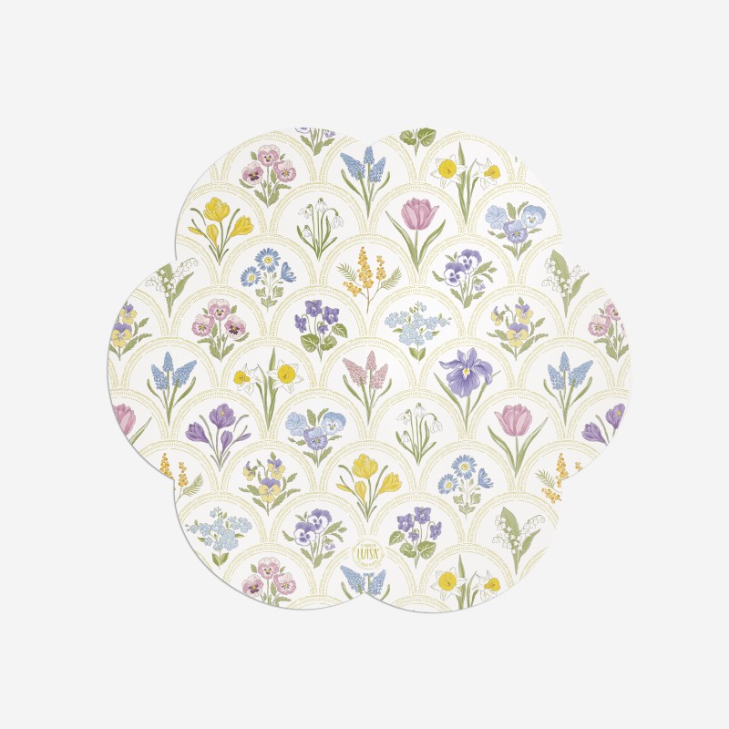 Sottopiatti “Piccoli fiori primaverili”, Collezione Fiori - Le Tavole di Luisa