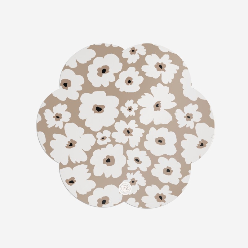 Sottopiatti “Fiori beige”, Collezione Fiori - Le Tavole di Luisa