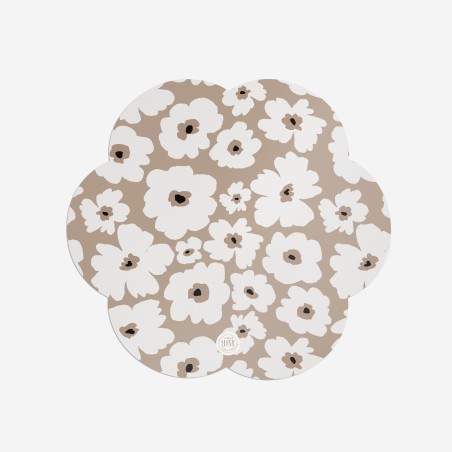 Sottopiatti “Fiori beige”, Collezione Fiori - Le Tavole di Luisa