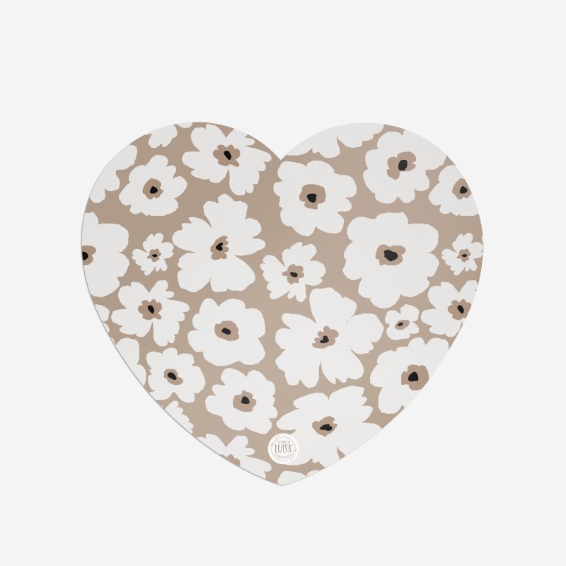 Sottopiatti “Fiori beige”, Collezione Fiori - Le Tavole di Luisa