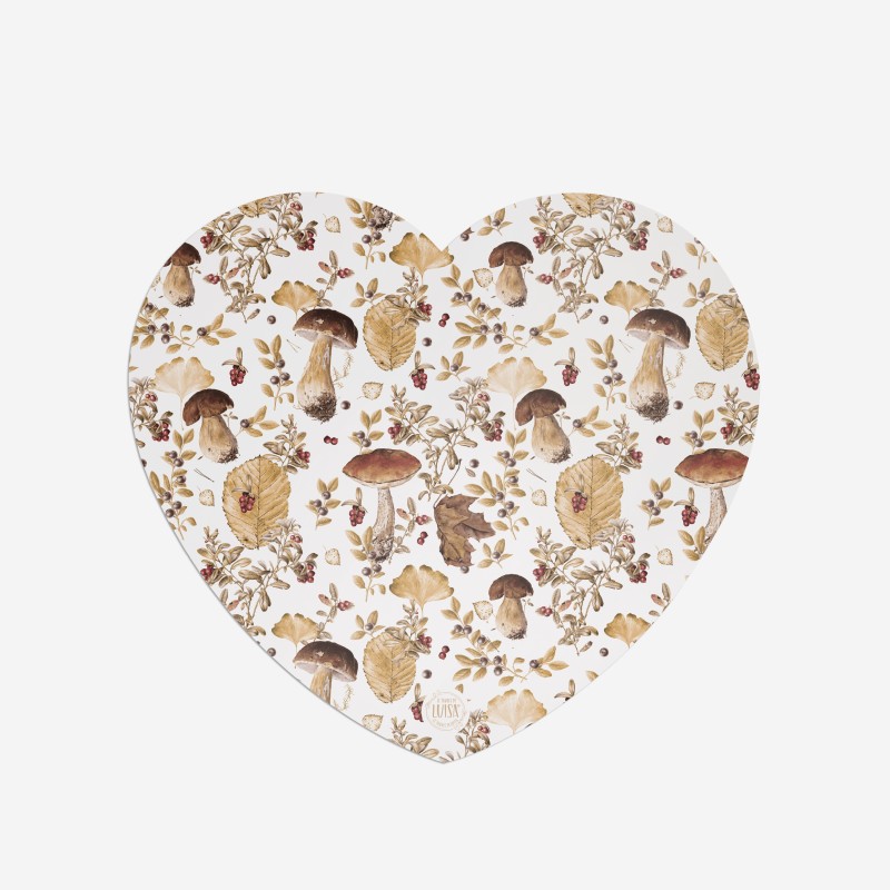Sottopiatti "Funghi autunnali", Collezione Autunno - Le Tavole di Luisa