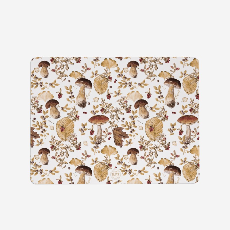 Sottopiatti "Funghi autunnali", Collezione Autunno - Le Tavole di Luisa