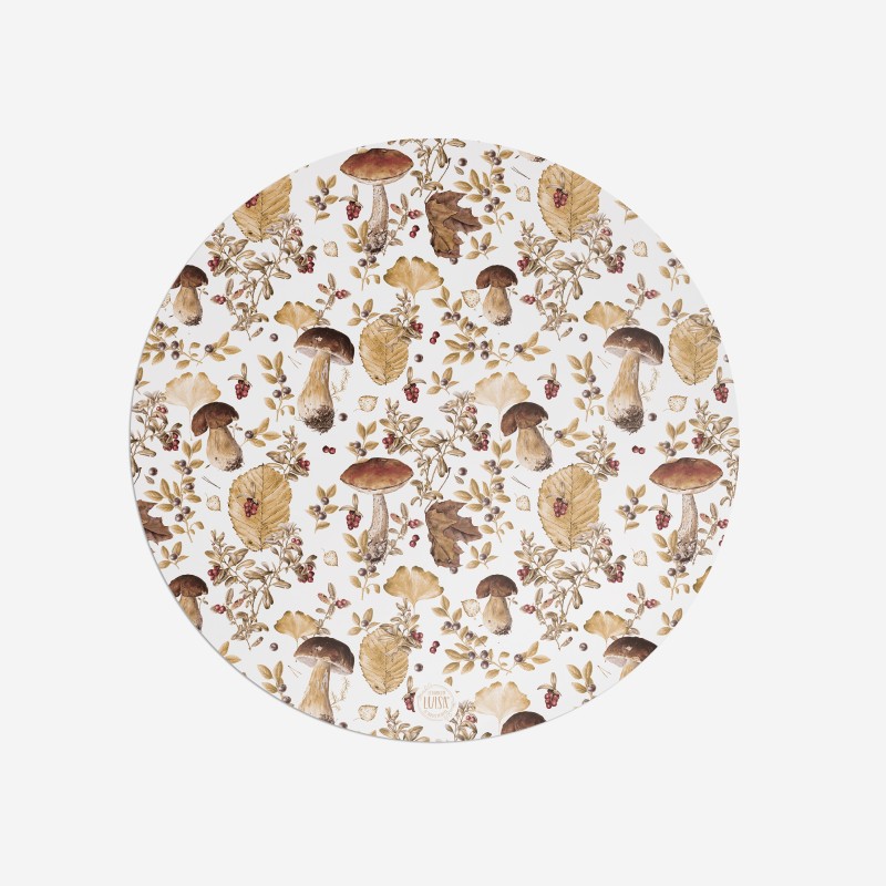 Sottopiatti "Funghi autunnali", Collezione Autunno - Le Tavole di Luisa
