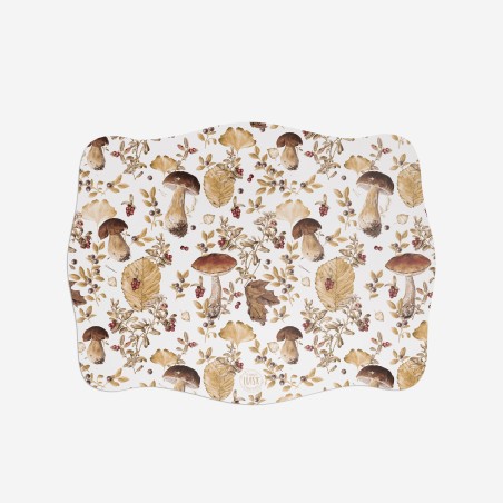 Sottopiatti "Funghi autunnali", Collezione Autunno - Le Tavole di Luisa