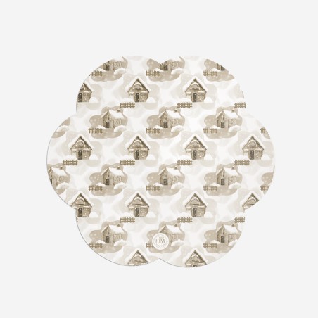 Sottopiatti "Casette innevate", Collezione Natale - Le Tavole di Luisa