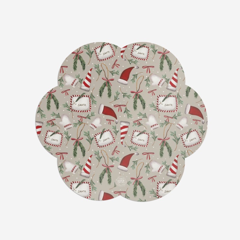 Sottopiatti "Santa Claus", Collezione Natale - Le Tavole di Luisa