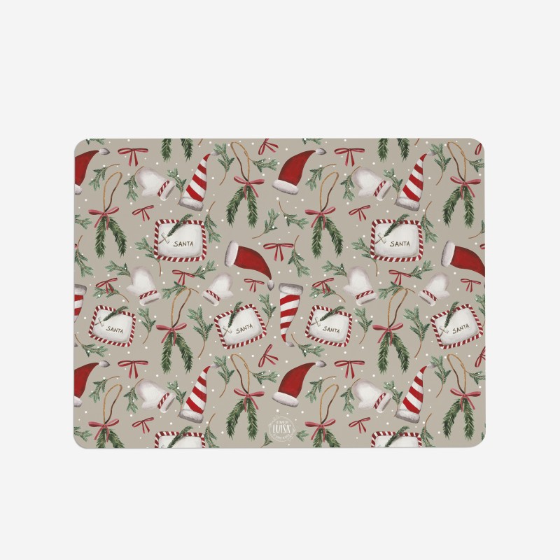 Sottopiatti "Santa Claus", Collezione Natale - Le Tavole di Luisa