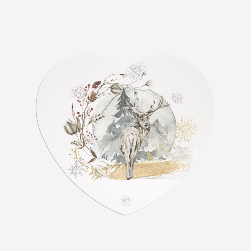 Sottopiatti "Cervo in inverno", Collezione Natale - Le Tavole di Luisa