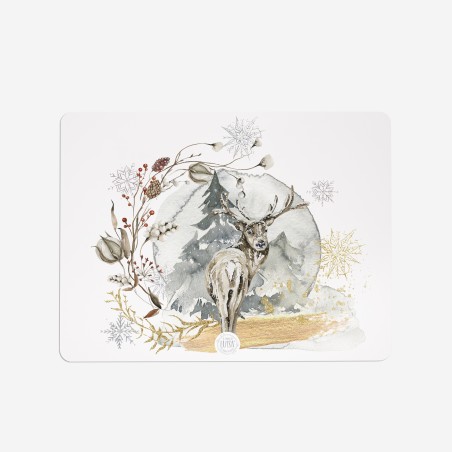 Sottopiatti "Cervo in inverno", Collezione Natale - Le Tavole di Luisa