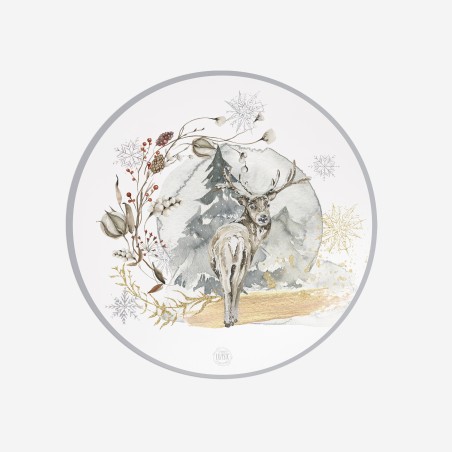 Sottopiatti "Cervo in inverno", Collezione Natale - Le Tavole di Luisa