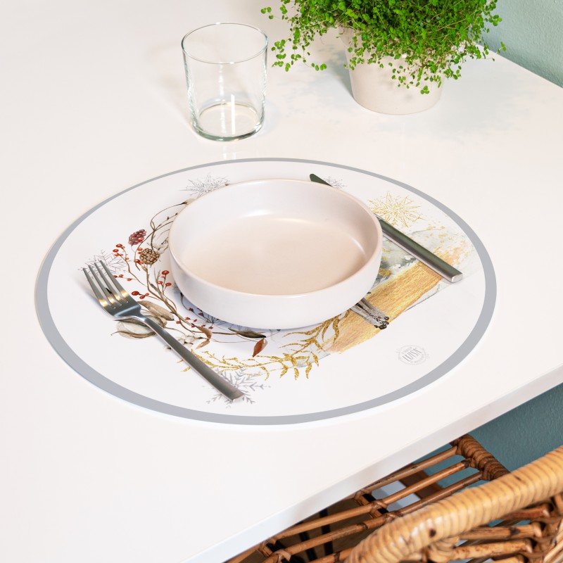 Sottopiatti "Cervo in inverno", Collezione Natale - Le Tavole di Luisa