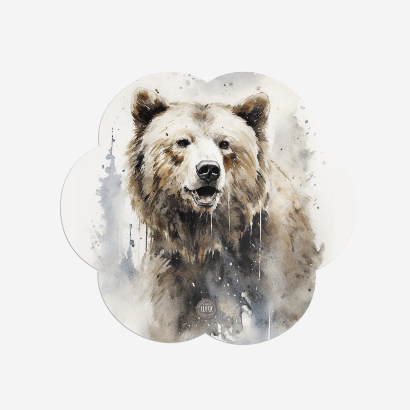 Sottopiatti "Orso Bruno", Collezione Montagna - Le Tavole di Luisa