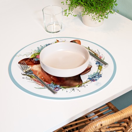 Sottopiatti "Mucca e Fiori", Collezione Montagna - Le Tavole di Luisa