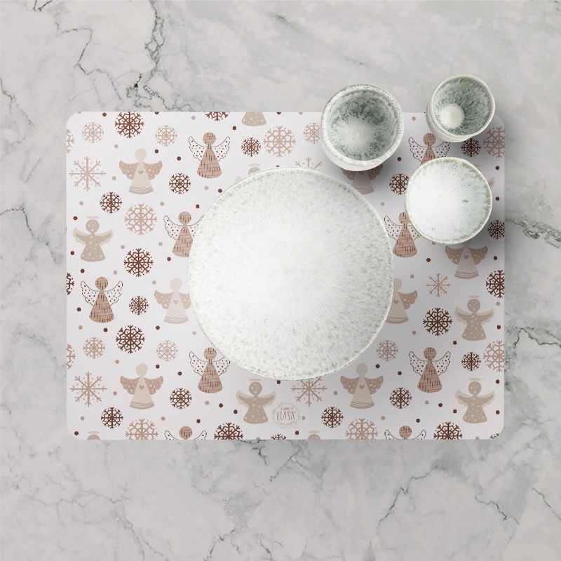 Tovagliette "Angeli nella Neve", Collezione Natale - Le Tavole di Luisa