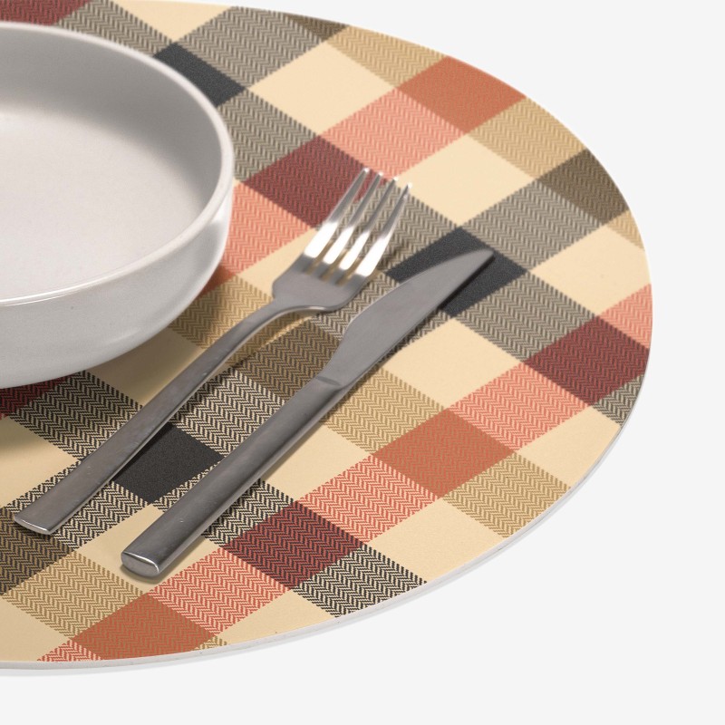 Sottopiatti “Scacchi e Pied de Poule”, Collezione Natale - Le Tavole di Luisa