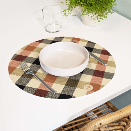 Sottopiatti “Scacchi e Pied de Poule”, Collezione Natale - Le Tavole di Luisa