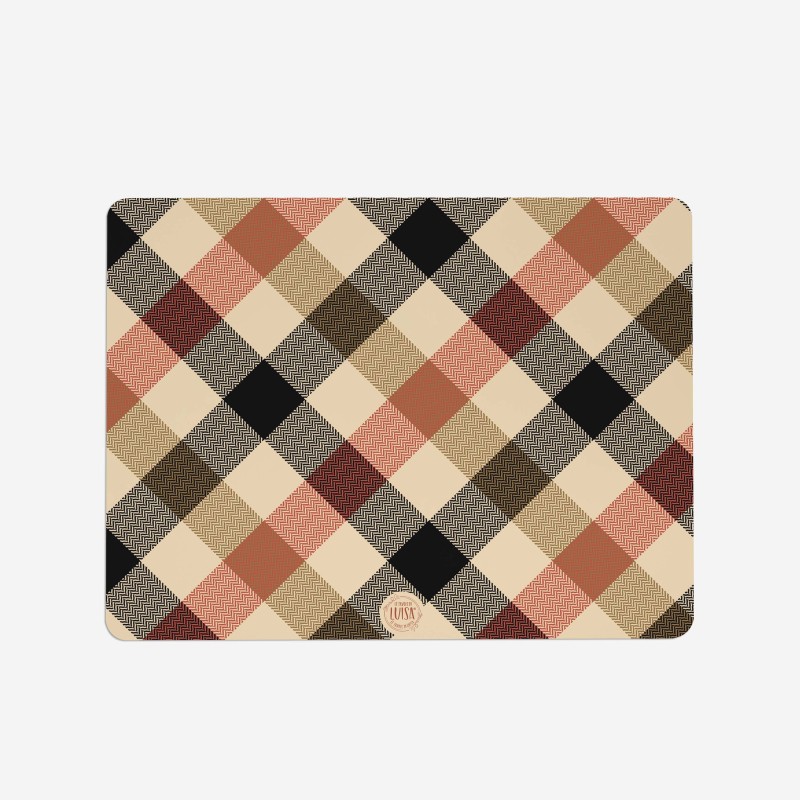 Sottopiatti “Scacchi e Pied de Poule”, Collezione Natale - Le Tavole di Luisa