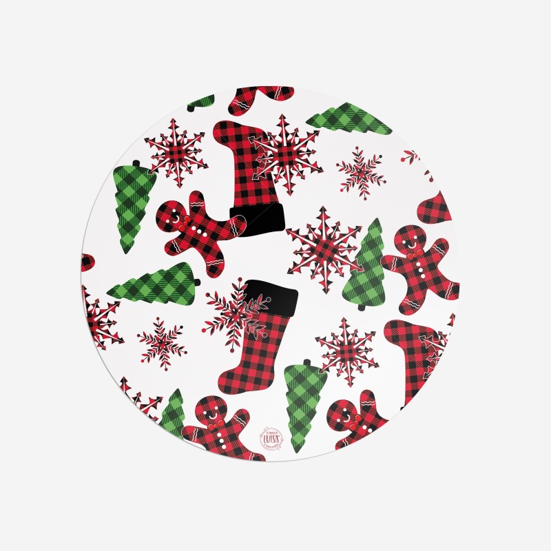 Sottopiatti “Simboli natalizi”, Collezione Natale - Le Tavole di Luisa