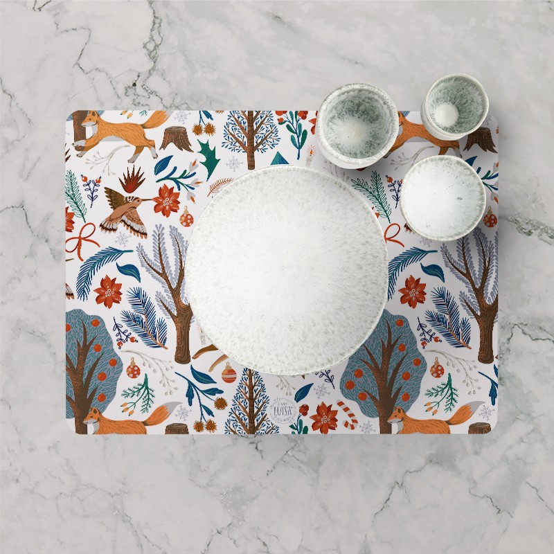 Tovagliette "Bosco in festa", Collezione Natale - Le Tavole di Luisa