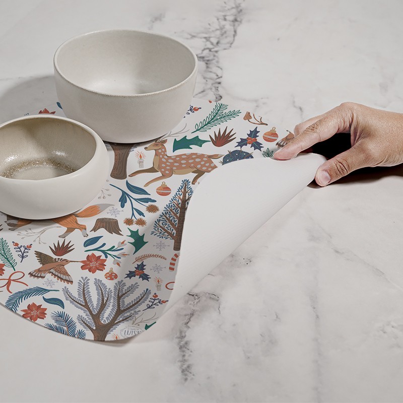 Tovagliette "Bosco in festa", Collezione Natale - Le Tavole di Luisa