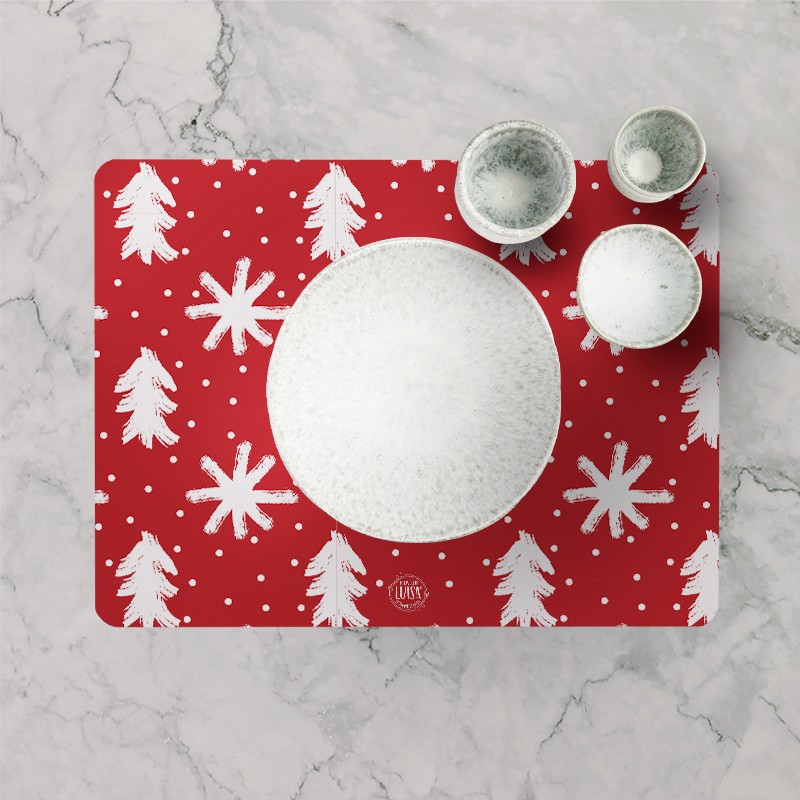 Tovagliette "Rosso Natale”, Collezione Natale - Le Tavole di Luisa